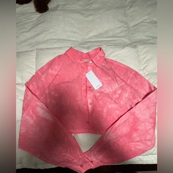 Cotton Citizen Tops - Cotton Citizen Cropped Button Down